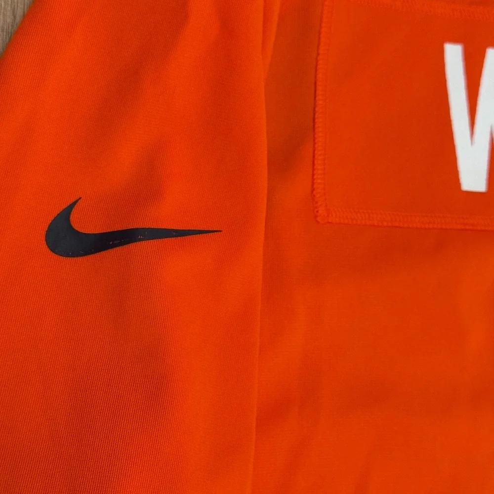 Denver Broncos Russell Wilson‎ 3 Nike NFL On Field Orange Jersey Men's Large